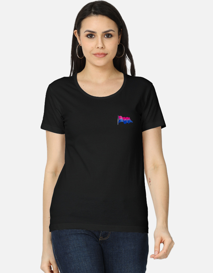 Bisexual Waving Flag Curvy Classic T-Shirt