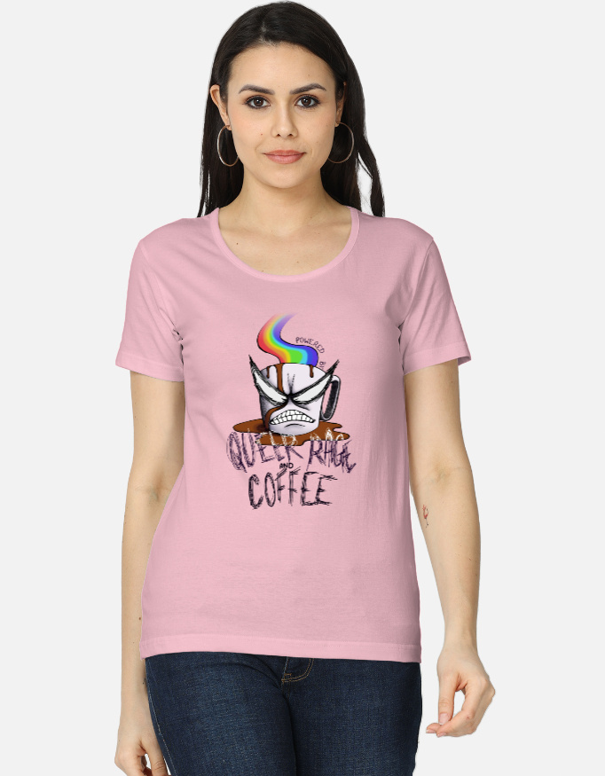 Queer Rage and Coffee Curvy Classic T-Shirt