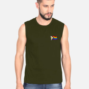 Pride Waving Flag Boxy Sleeveless T-Shirt