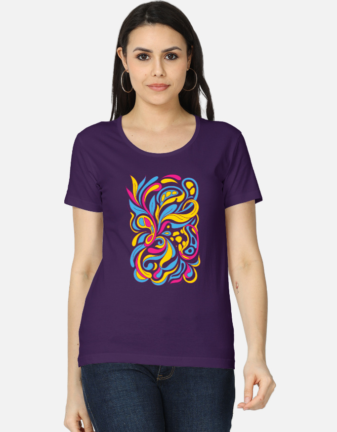 Pansexual Pride Abstract Curvy Classic T-Shirt