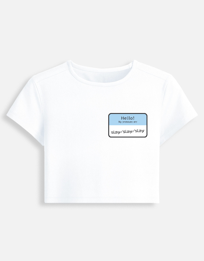 Pronouns Baby Tee