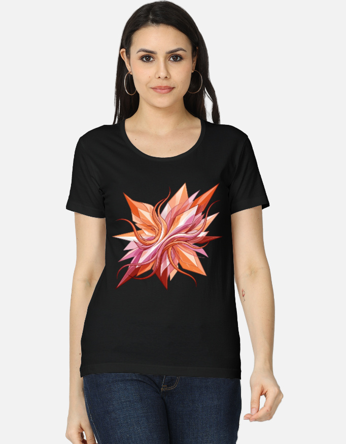 Lesbian Pride Abstract Curvy Classic T-Shirt