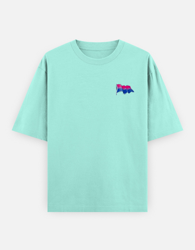 Bisexual Waving Flag Oversized Classic T-Shirt