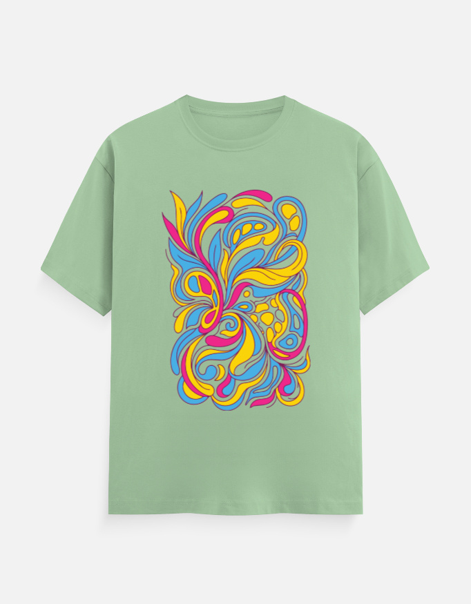 Pansexual Pride Abstract Boxy Classic Crew T-Shirt