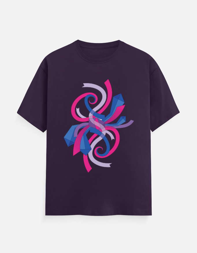 Bisexual Pride Abstract Boxy Classic Crew T-Shirt