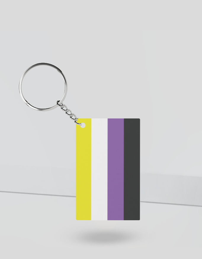 NonBinary Pride Keychain - Image 2