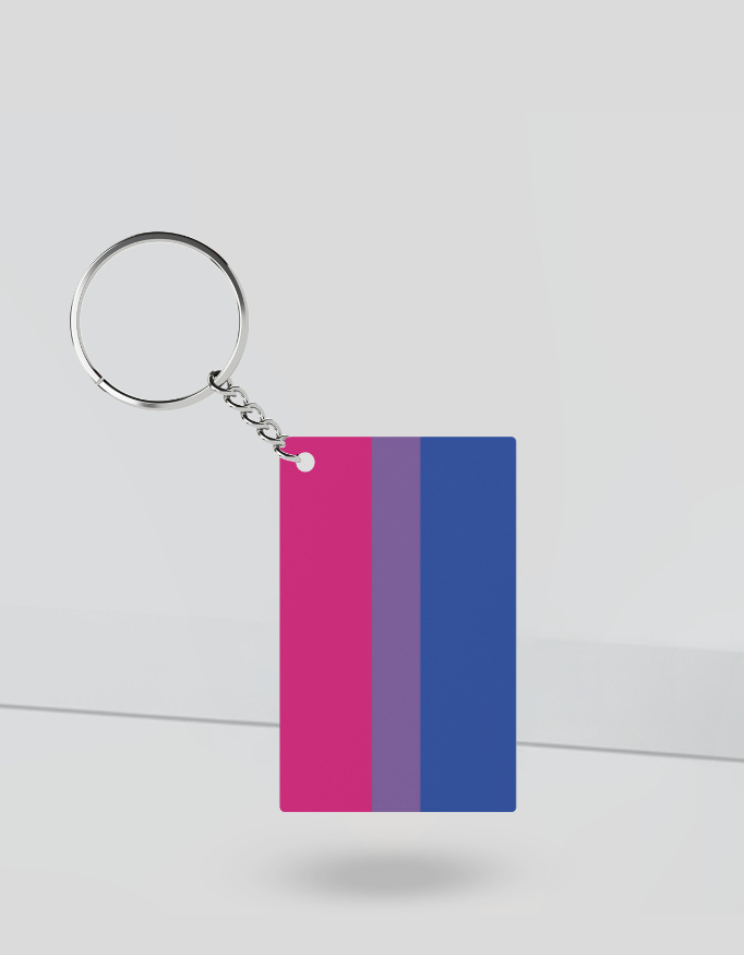 Bisexual Pride Keychain